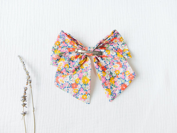 BOBO CHÉRIS 波波雪莉 英國LIBERTY FABRICS大蝴蝶結髮夾 - Libby|Liberty Print Kids Bow Hair Bow Clip