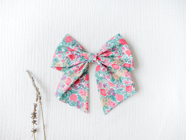 BOBO CHÉRIS 波波雪莉 英國LIBERTY FABRICS大蝴蝶結髮夾|Liberty Print Kids Bow Hair Bow Clip