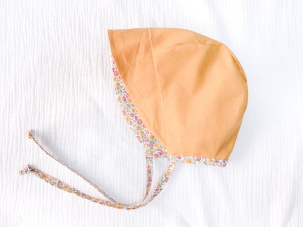 英國LIBERTY FABRICS歐式復古印花雙面穿戴嬰兒遮陽帽 - Freja Daisy|LIBERTY FABRICS Reversible Vintage Baby Bonnet - Freja Daisy