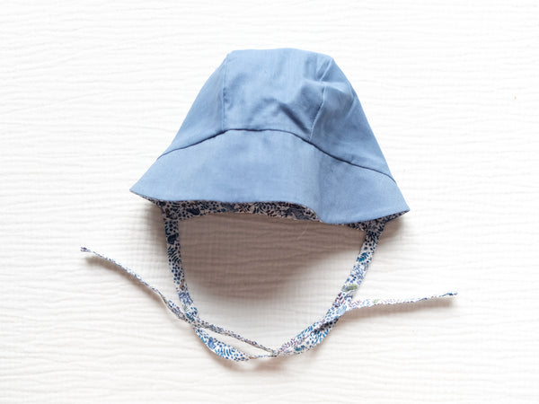 BOBO CHÉRIS 英國LIBERTY FABRICS歐式復古印花穿面穿戴嬰兒遮陽帽 - Feldberg Forest|LIBERTY FABRICS Reversible Vintage Baby Bonnet - Feldberg Forest
