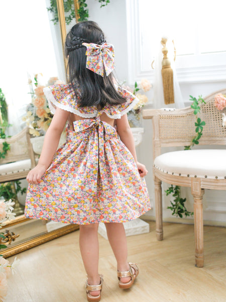 BOBO CHÉRIS 波波雪莉 英國LIBERTY FABRICS大蝴蝶結髮夾 - Libby|Liberty Print Kids Bow Hair Bow Clip