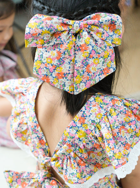 BOBO CHÉRIS 波波雪莉 英國LIBERTY FABRICS大蝴蝶結髮夾 - Libby|Liberty Print Kids Bow Hair Bow Clip