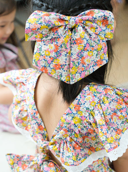 BOBO CHÉRIS 波波雪莉 英國LIBERTY FABRICS大蝴蝶結髮夾|Liberty Print Kids Bow Hair Bow Clip