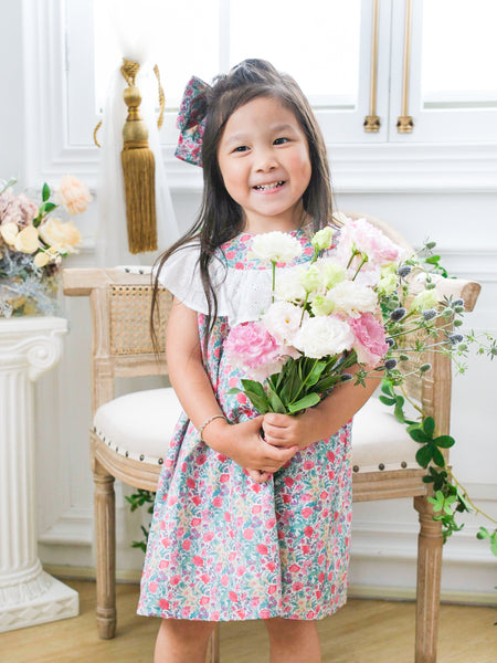 BOBO CHÉRIS 波波雪莉 英國LIBERTY FABRICS大蝴蝶結髮夾 - Florence May|Liberty Print Kids Bow Hair Bow Clip