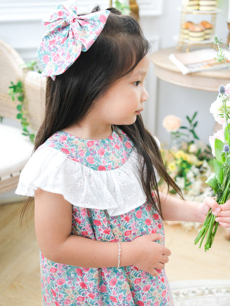 BOBO CHÉRIS 波波雪莉 英國LIBERTY FABRICS大蝴蝶結髮夾 - Florence May|Liberty Print Kids Bow Hair Bow Clip