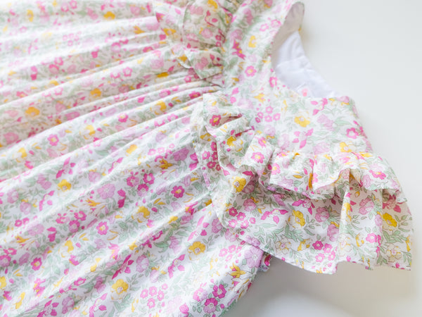 英國LIBERTY有機棉Camille山茶花洋裝 | Liberty Organic Cotton Girl's Camille Dress
