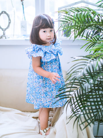 英國LIBERTY有機棉Camille山茶花洋裝 | Liberty Organic Cotton Girl's Camille Dress