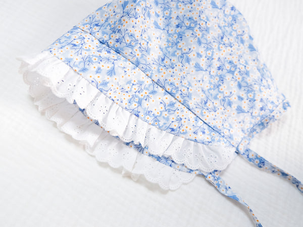 BOBO CHÉRIS 波波雪莉 英國LIBERTY有機棉法式復古蕾絲嬰兒帽｜LIBERTY Organic Cotton Vintage Baby Bonnet