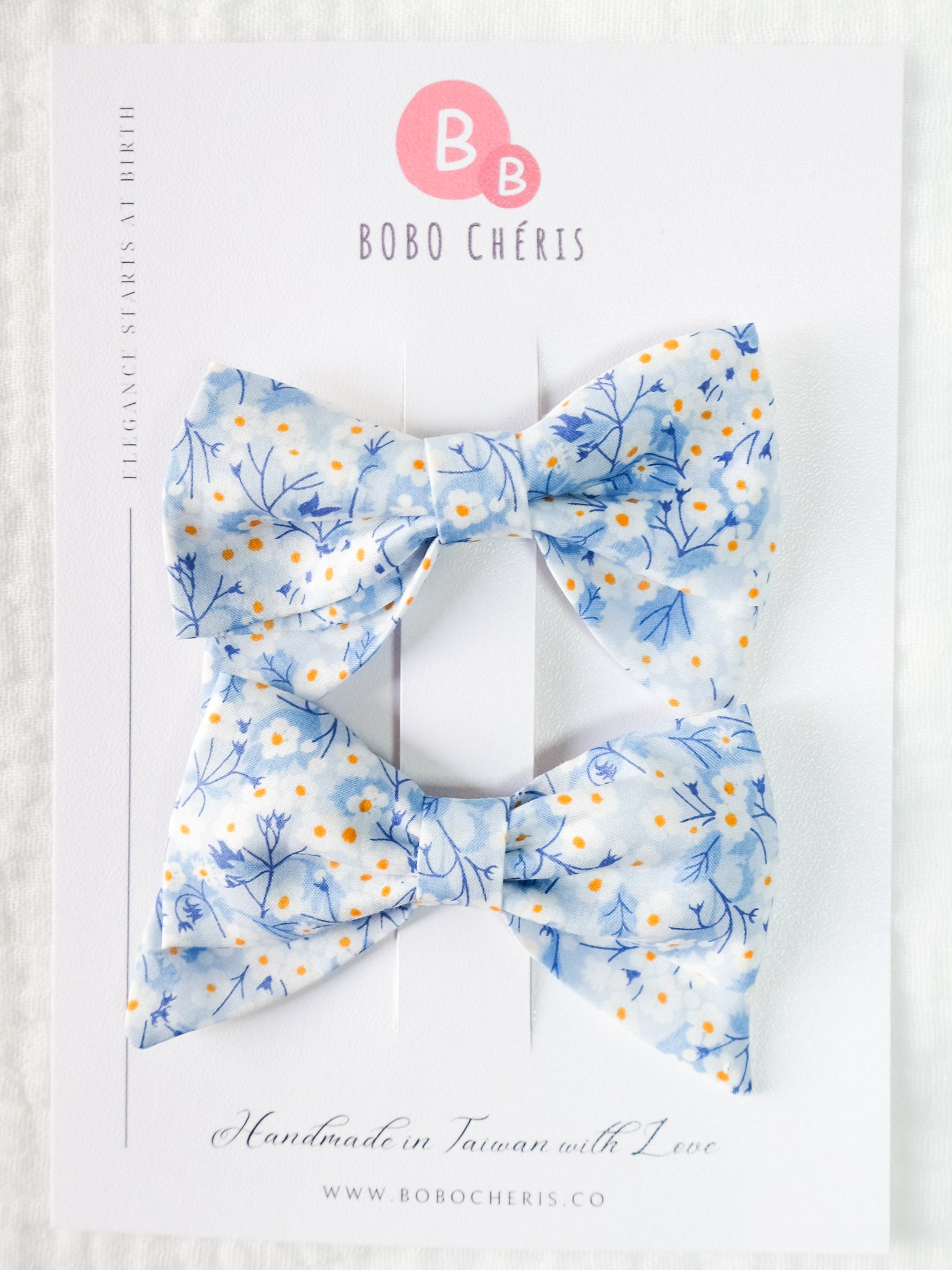 Liberty Fabrics Girls Organic Cotton French Bow Hair Clips