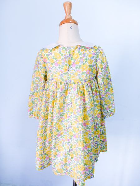 BOBO CHÉRIS 波波雪莉 英國LIBERTY FABRICS有機棉女童Annabelle法式小圓領印花洋裝 | LIBERTY FABRICS Organic Cotton Girl's Annabelle Dress