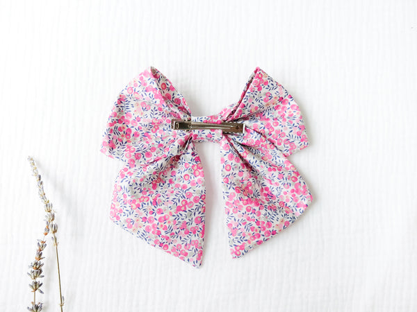 Liberty Fabrics Kids French Bow Hair Clip - Wiltshire Bud