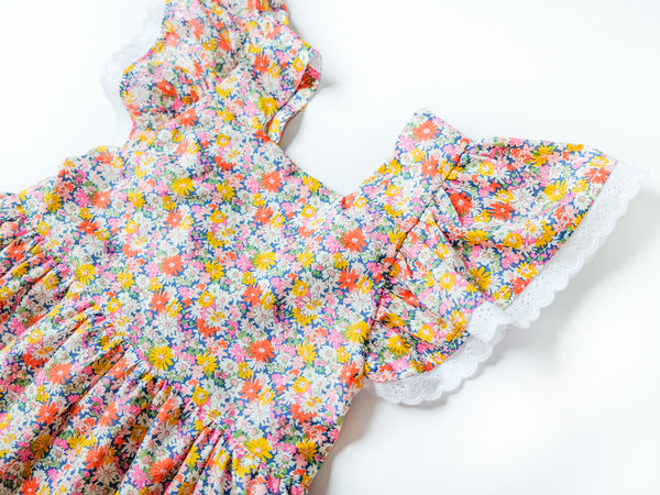 BOBO CHÉRIS 波波雪莉 英國LIBERTY FABRICS Léa法式綁帶洋裝 | Léa Dress made with Liberty Fabrics