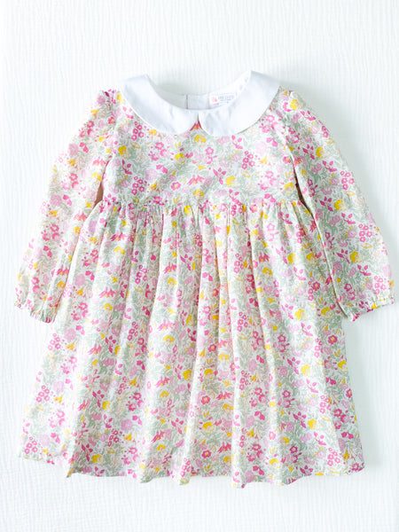 BOBO CHÉRIS 波波雪莉 英國LIBERTY FABRICS有機棉女童Annabelle法式小圓領印花洋裝 | LIBERTY FABRICS Organic Cotton Girl's Annabelle Dress