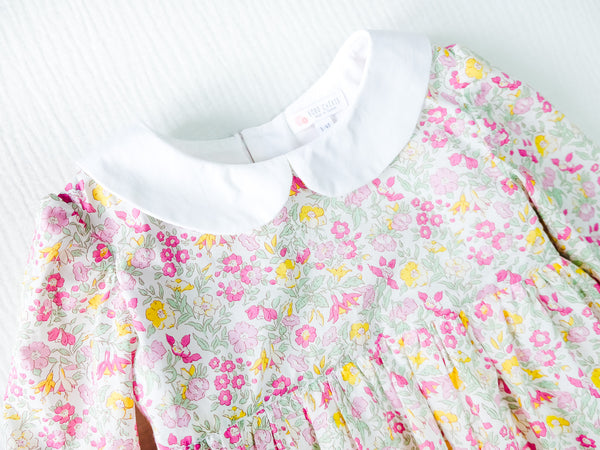 BOBO CHÉRIS 波波雪莉 英國LIBERTY FABRICS有機棉女童Annabelle法式小圓領印花洋裝 | LIBERTY FABRICS Organic Cotton Girl's Annabelle Dress