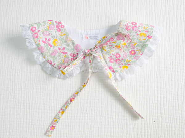 英國LIBERTY FABRICS兒童法式手工荷葉蕾絲領飾 | LIBERTY FABRICS Tie-on Collar with Lace Trim for Kids