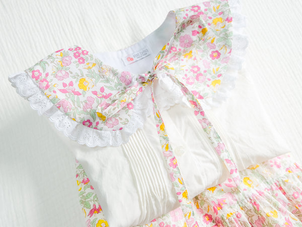 英國LIBERTY FABRICS兒童法式手工荷葉蕾絲領飾 | LIBERTY FABRICS Tie-on Collar with Lace Trim for Kids