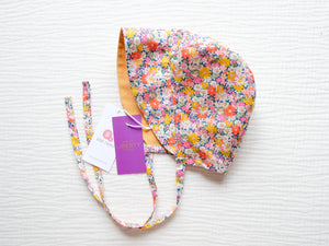 BOBO CHÉRIS 英國LIBERTY FABRICS歐式復古印花雙面穿戴嬰兒遮陽帽 - Libby｜LIBERTY FABRICS Reversible Vintage Baby Bonnet - Libby