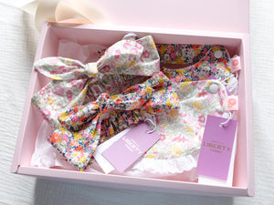 LIBERTY FABRICS Organic Cotton Baby Bibs + Headbands Gift Set