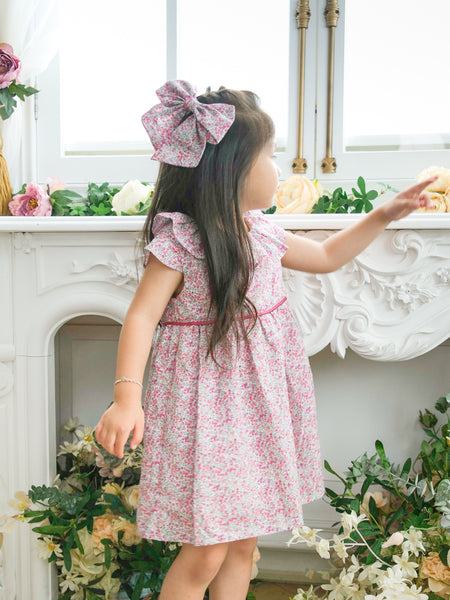 BOBO CHÉRIS 波波雪莉 英國LIBERTY FABRICS大蝴蝶結髮夾 -Wiltshire Bud｜Liberty Print Kids Bow Hair Bow Clip