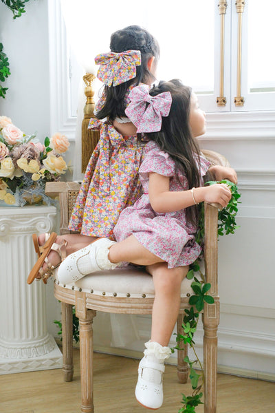 BOBO CHÉRIS 波波雪莉 英國LIBERTY FABRICS大蝴蝶結髮夾 - Wiltshire Bud｜Liberty Print Kids Bow Hair Bow Clip