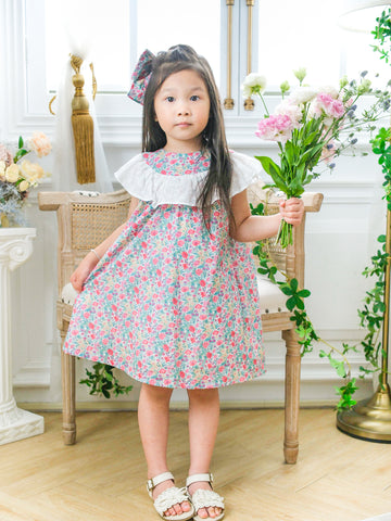 BOBO CHÉRIS 波波雪莉 英國LIBERTY FABRICS Luna蕾絲雕花拼接洋裝 | Luna Dress made with Liberty Fabrics