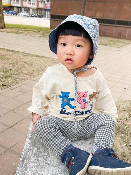 英國LIBERTY FABRICS歐式復古印花嬰兒遮陽帽 - Spaceman｜LIBERTY FABRICS Reversible Vintage Baby Bonnet - Spaceman