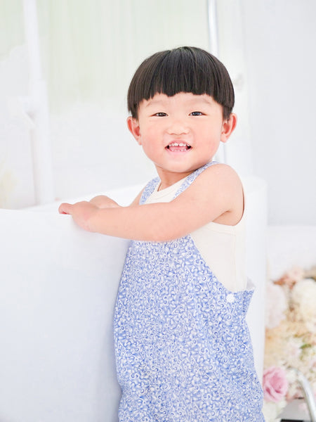 英國LIBERTY FABRICS有機棉男童Élio經典吊帶短褲 | LIBERTY Organic Cotton Élio Baby Boy's Dungarees