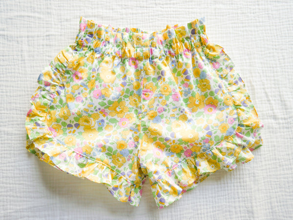 英國LIBERTY女童有機棉Mia荷葉造型短褲 | Girl’s Liberty Print Organic Cotton Mia Ruffled Shorts