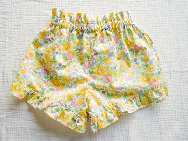 英國LIBERTY女童有機棉Mia荷葉造型短褲 | Girl’s Liberty Print Organic Cotton Mia Ruffled Shorts