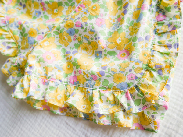 英國LIBERTY女童有機棉Mia荷葉造型短褲 | Girl’s Liberty Print Organic Cotton Mia Ruffled Shorts