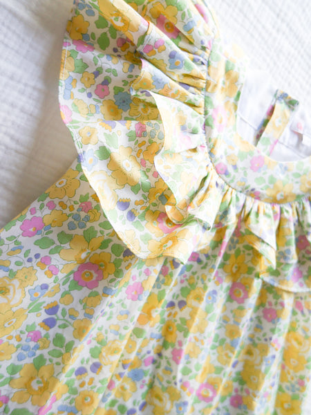 英國LIBERTY有機棉Camille山茶花洋裝 | Liberty Organic Cotton Girl's Camille Dress