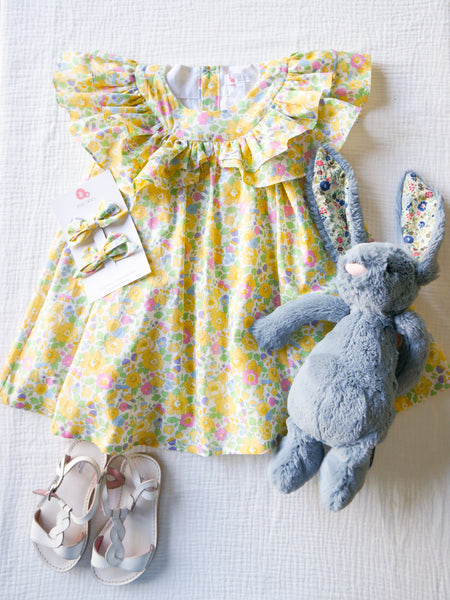 英國LIBERTY有機棉Camille山茶花洋裝 | Liberty Organic Cotton Girl's Camille Dress