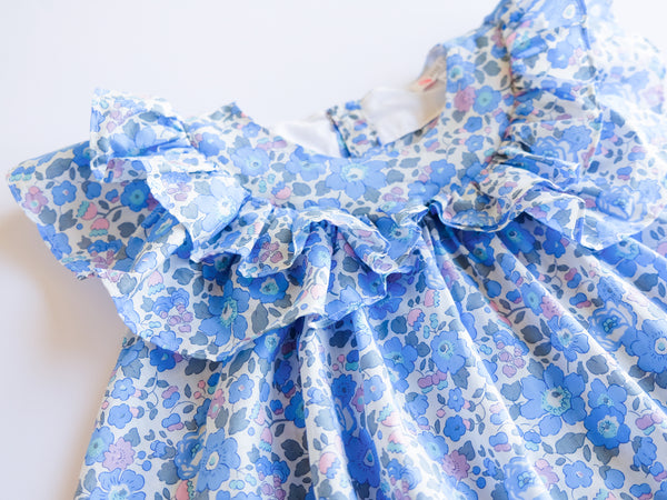 英國LIBERTY有機棉Camille山茶花洋裝 | Liberty Organic Cotton Girl's Camille Dress