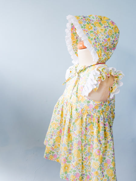 BOBO CHÉRIS 波波雪莉 英國LIBERTY有機棉法式復古蕾絲嬰兒帽｜LIBERTY Organic Cotton Vintage Baby Bonnet