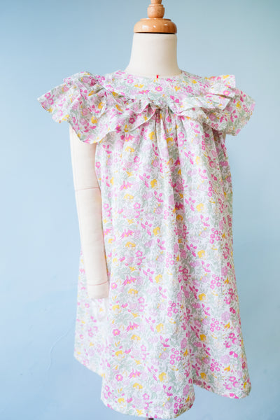 英國LIBERTY有機棉Camille山茶花洋裝 | Liberty Organic Cotton Girl's Camille Dress