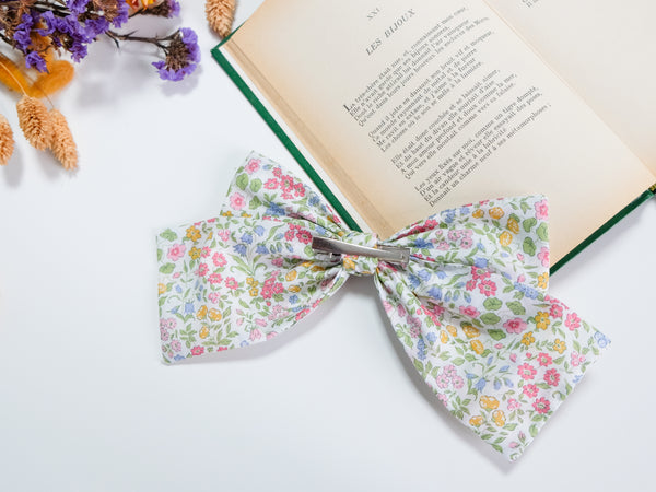 英國LIBERTY FABRICS法式優雅大蝴蝶結髮飾｜Liberty Fabrics Layered French Bow Hair Clip