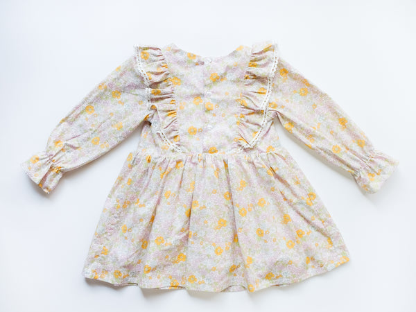 BOBO CHÉRIS 波波雪莉 日本純棉女童Alice法式復古荷葉飛袖印花洋裝 | Japanese Cosmo Fabric Girl's Alice Dress