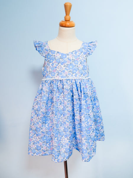 BOBO CHÉRIS 波波雪莉 英國LIBERTY有機棉Delphine法式公主洋裝 | Liberty Organic Cotton Girl's Sweetheart Neckline Delphine Dress