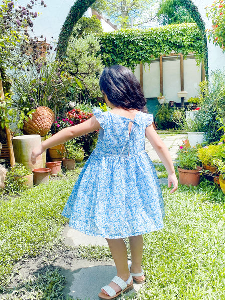 BOBO CHÉRIS 波波雪莉 英國LIBERTY有機棉Delphine法式公主洋裝 | Liberty Organic Cotton Girl's Sweetheart Neckline Delphine Dress