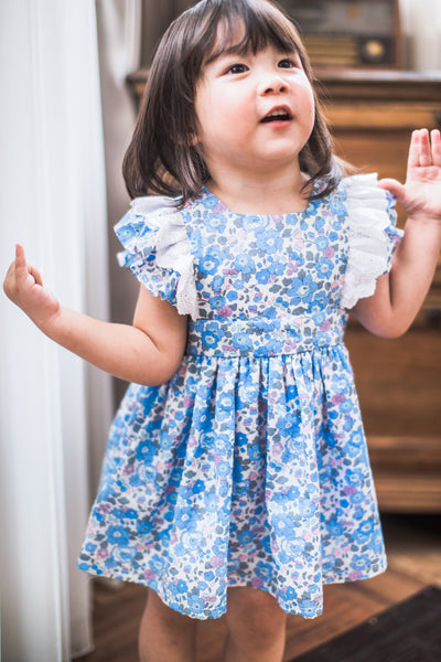 BOBO CHÉRIS 波波雪莉 英國LIBERTY有機棉Stella圍裙洋裝 | Liberty Organic Cotton Girl's Stella Pinafore Dress