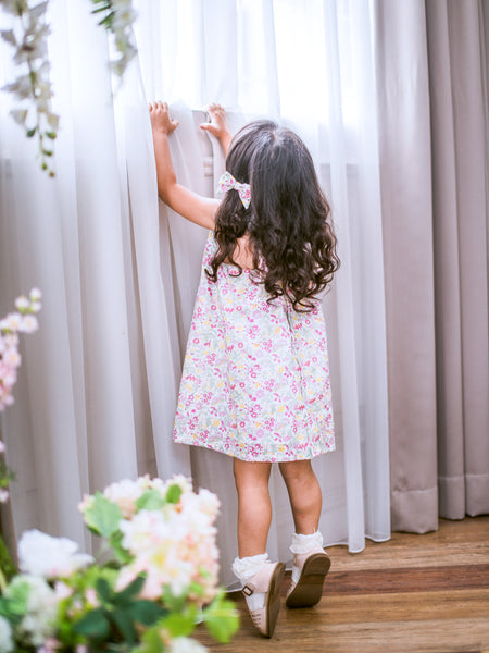 英國LIBERTY有機棉法式優雅Audrey洋裝 | Liberty Organic Cotton Girl's Audrey Dress