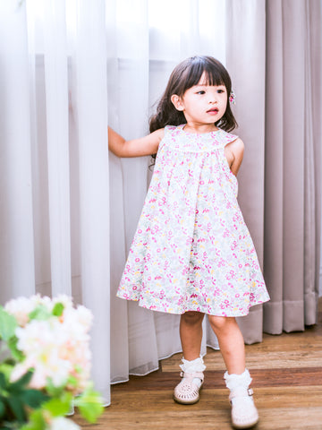 英國LIBERTY有機棉法式優雅Audrey洋裝 | Liberty Organic Cotton Girl's Audrey Dress