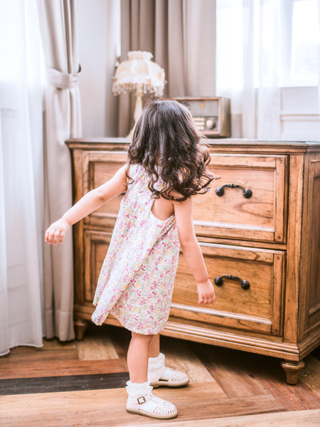 英國LIBERTY有機棉法式優雅Audrey洋裝 | Liberty Organic Cotton Girl's Audrey Dress