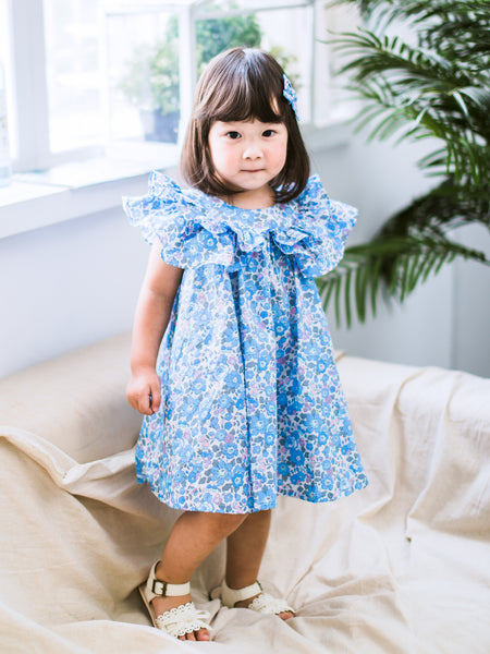 英國LIBERTY有機棉Camille山茶花洋裝 | Liberty Organic Cotton Girl's Camille Dress