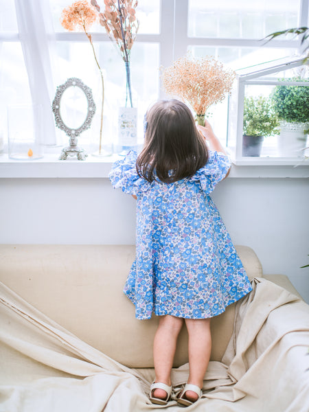 英國LIBERTY有機棉Camille山茶花洋裝 | Liberty Organic Cotton Girl's Camille Dress