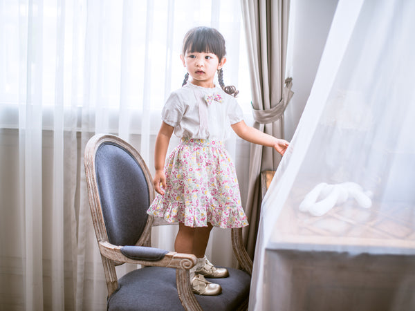 BOBO CHÉRIS 波波雪莉 英國LIBERTY有機棉Rosa澎澎短裙 | Liberty Organic Cotton Girl's Rosa Skirt